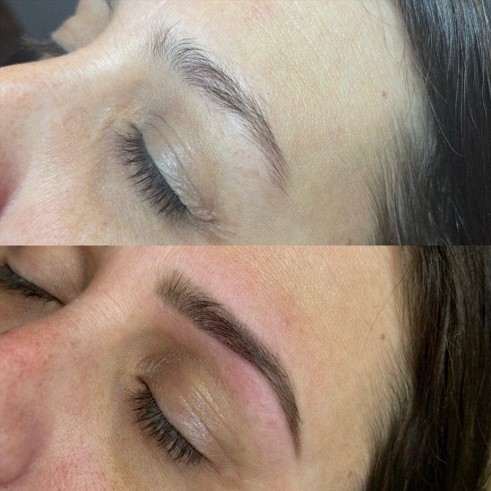 Brow tint Las Vegas: freshly tinted and shaped eyebrows at Pink Crab Wax Bar